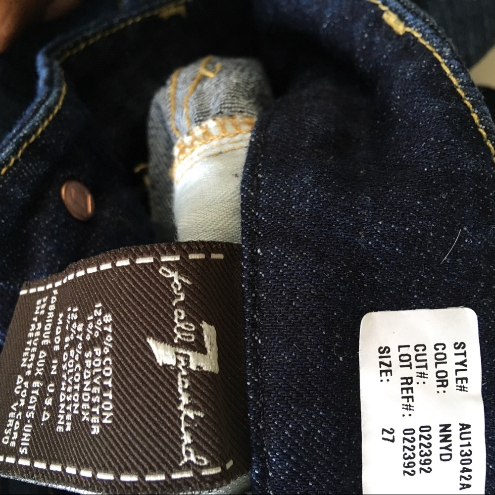 New 7 for all mankind women jeans size 27 - Picture 5 of 8